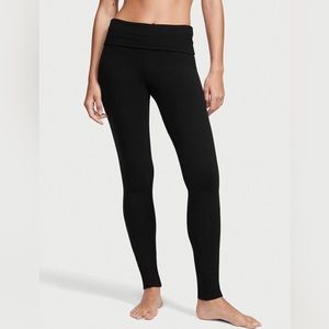 Victoria’s Secret, NWT, Set of Black Yoga Foldover Leggings, XS